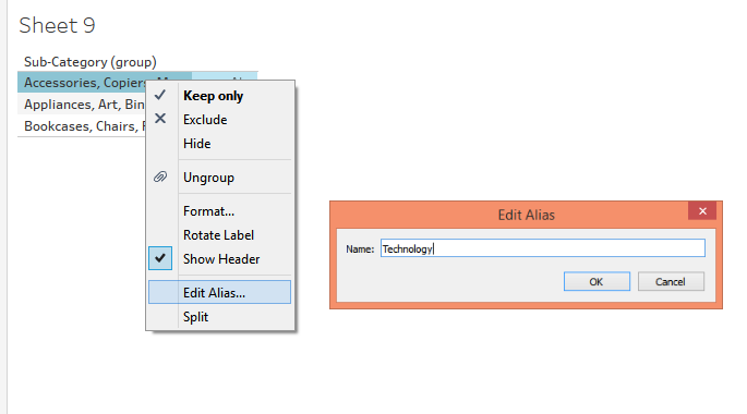 conditional sets in tableau