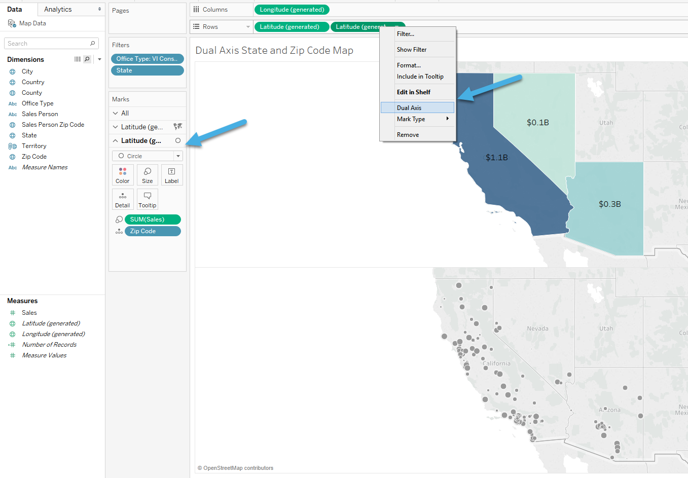 Tableau Map Visualization